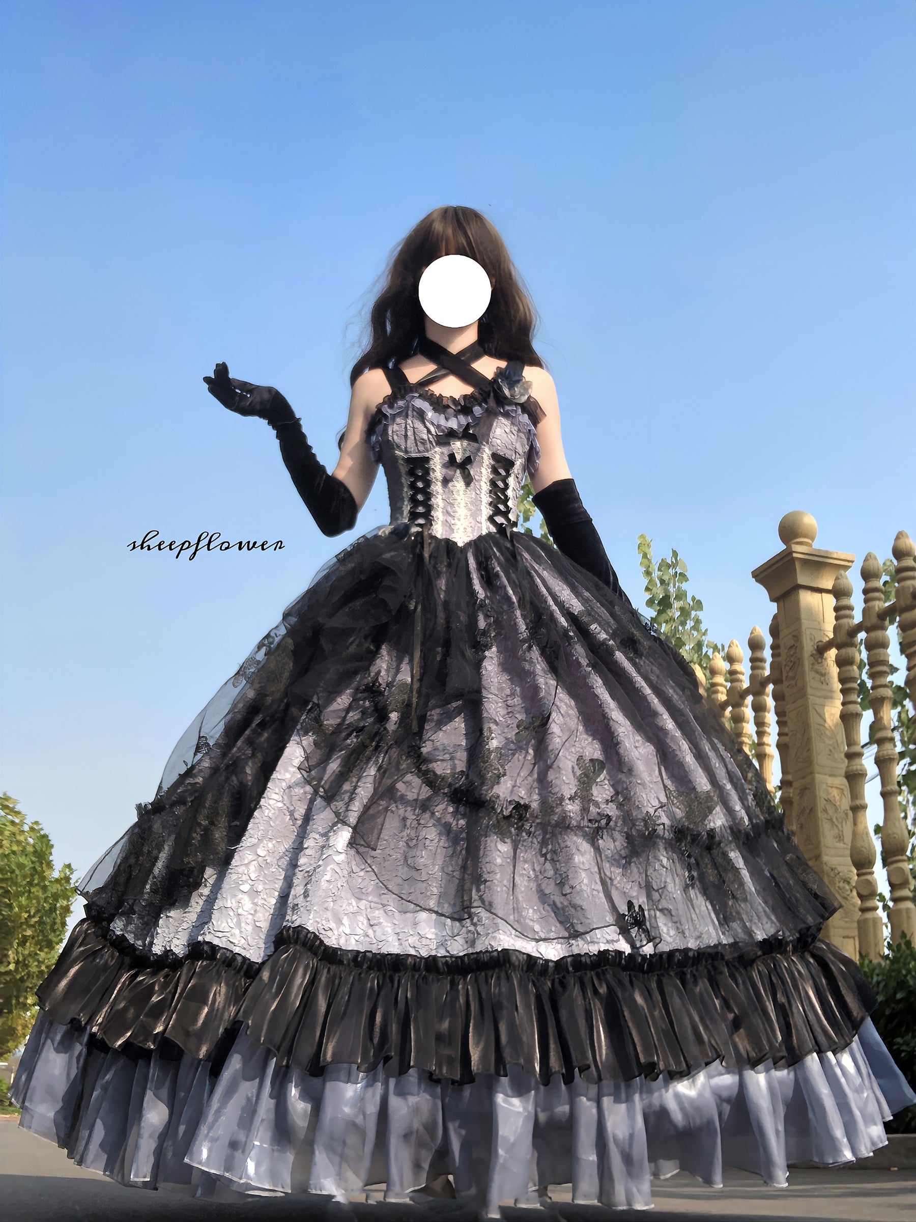 Xingweimian - Medea's Kiss - Halloween Gothic Lolita JSK Embossing Bridal Dress