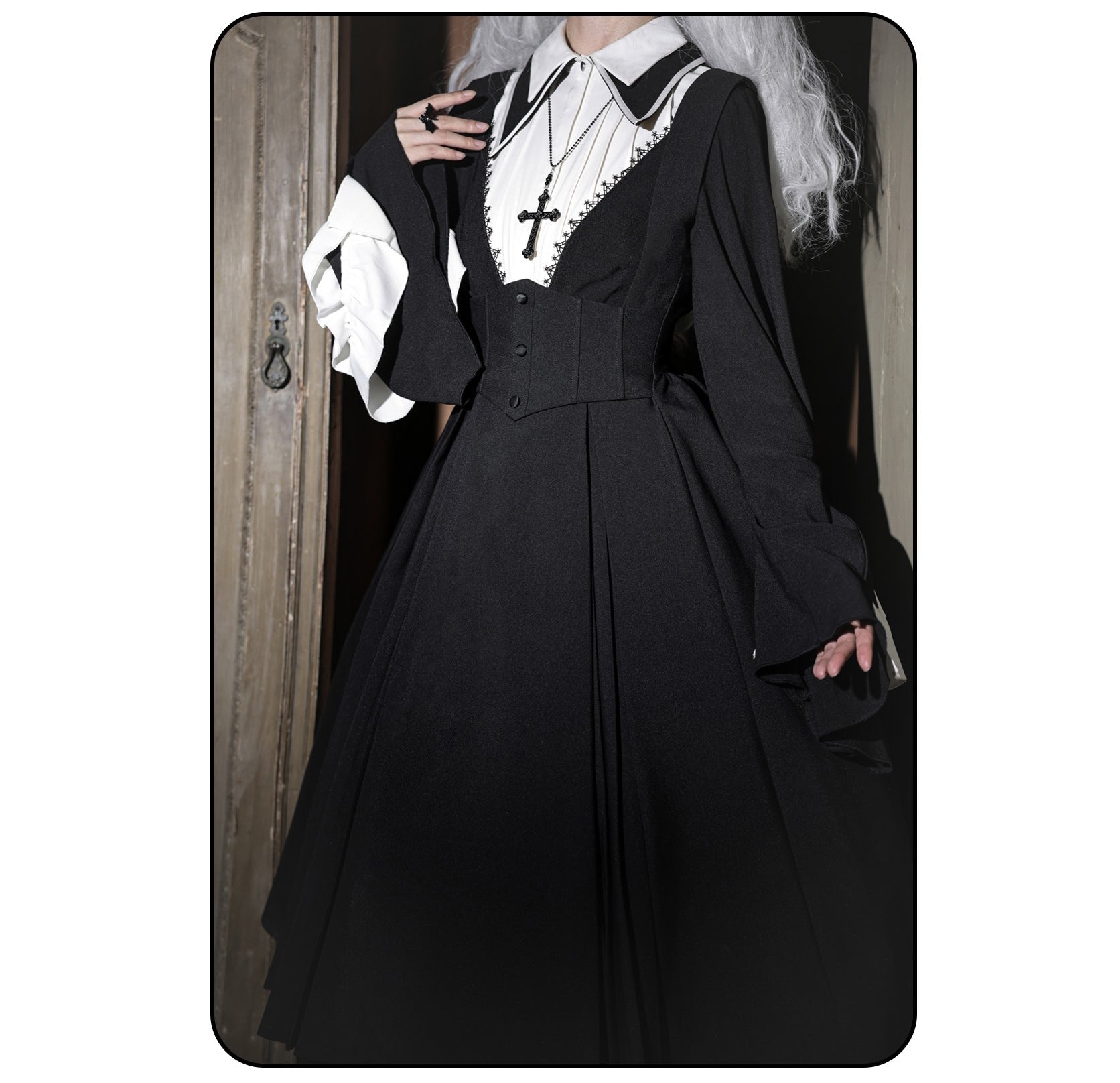 Susin Lolita - Cross Praise - Nun Style Gothic Lolita Dress and Blouse