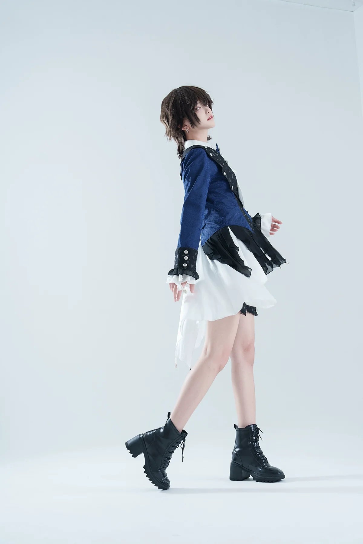 Xiongdoujiang - Chris' Son - Ouji Lolita Coat set, Irregular Hem Dress