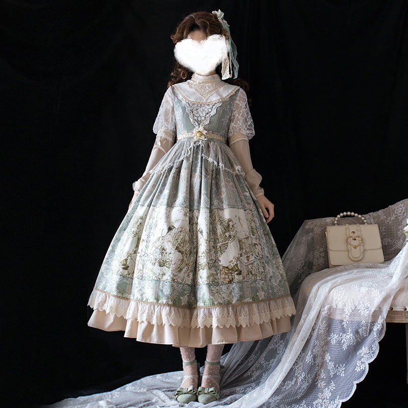 Cat-Romance - A Twilight Feast - Vintage Casual Lolita Summer OP