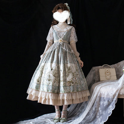 Cat-Romance - A Twilight Feast - Vintage Casual Lolita Summer OP