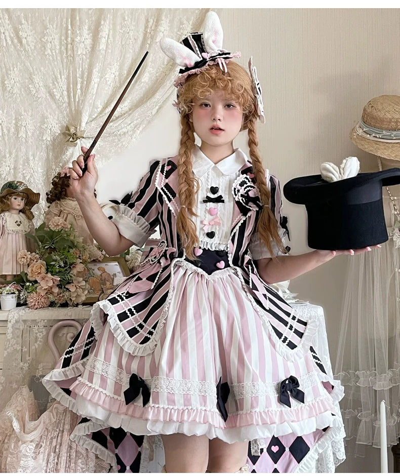 Sakurahime - Werid Theatre - Sweet Lolita Blackpink Stripe OP