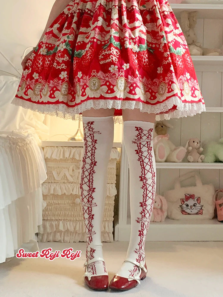 Roji Roji - Classic Lolita Socks Autumn Mid-calf Cotton Socks