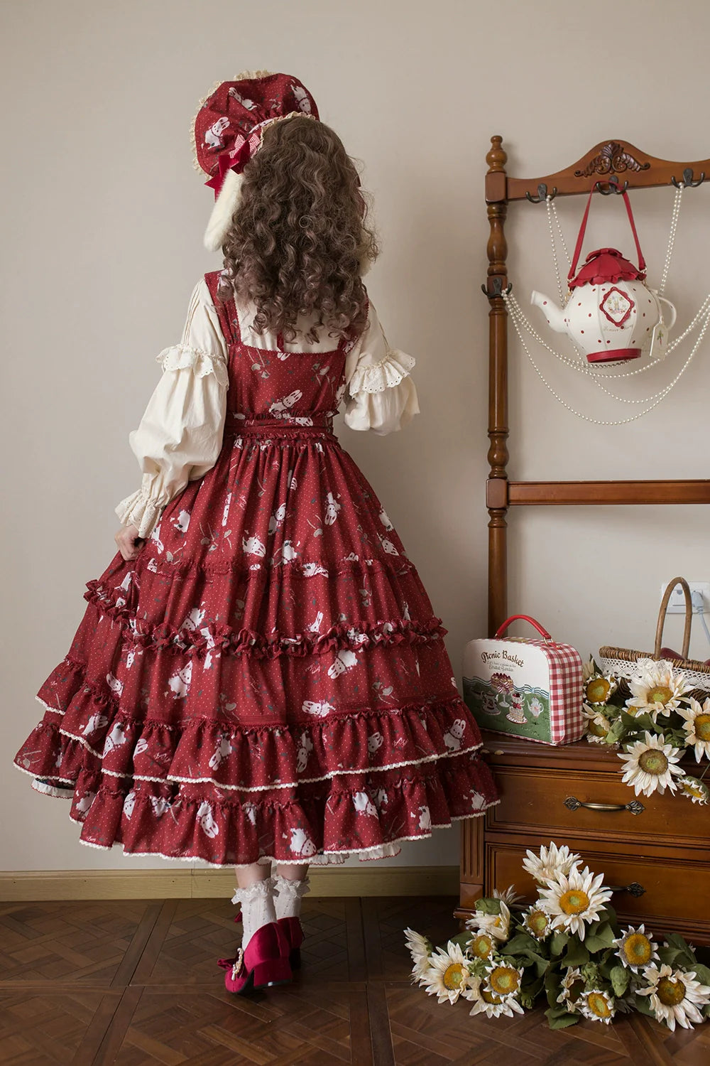 Miss Point - Forest Berry Bunny - Sweet Lolita JSK Elegant Bunny Print Dress