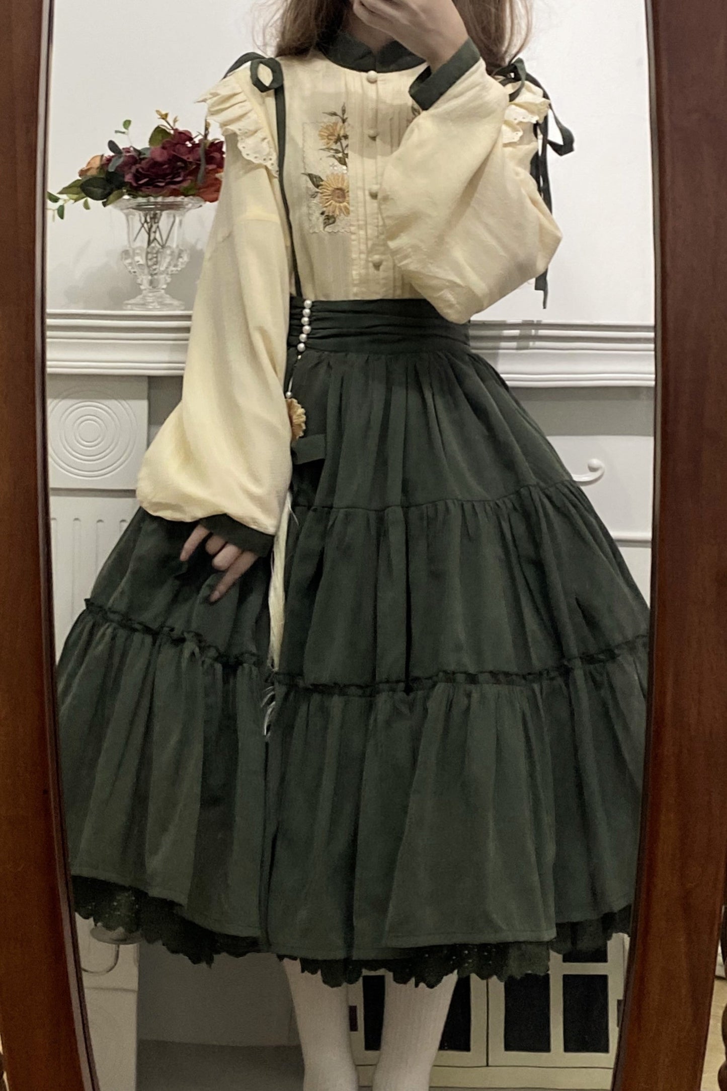 Meow Jun - Sunflower Appointment - Chinese Style Skirt and Blouse