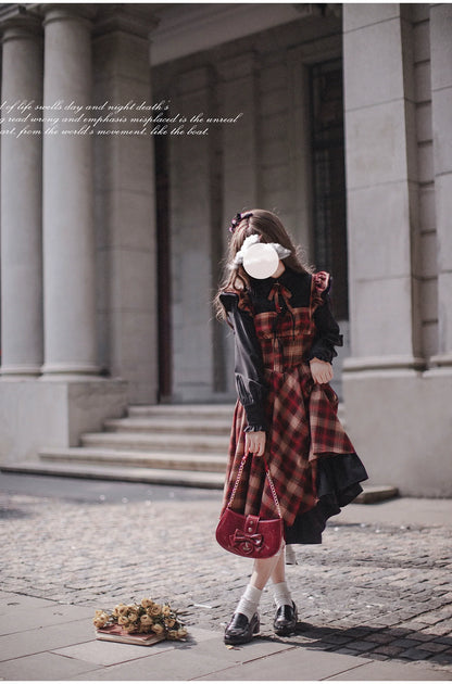 HuTaoMuJK - Madeleine - Classic Lolita JSK Suit Black Lolita Blouse and Coat