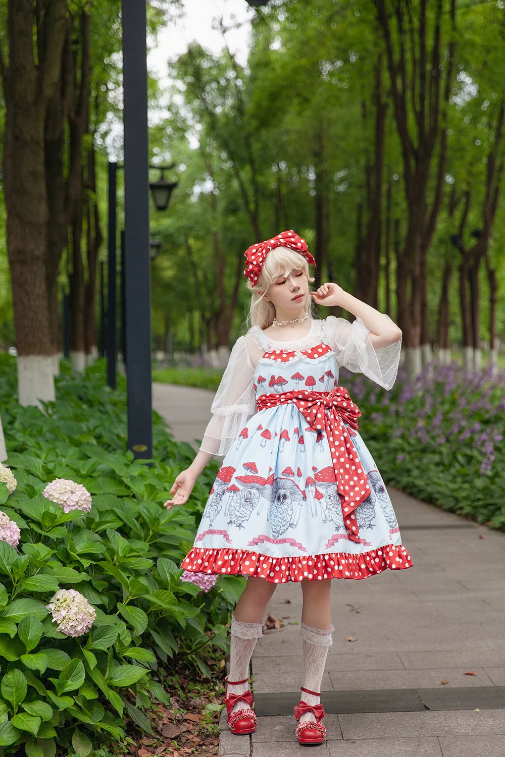 Infanta - Mushroom - Sweet Lolita JSK Dress Printing Dress Short Sleeve Shirt
