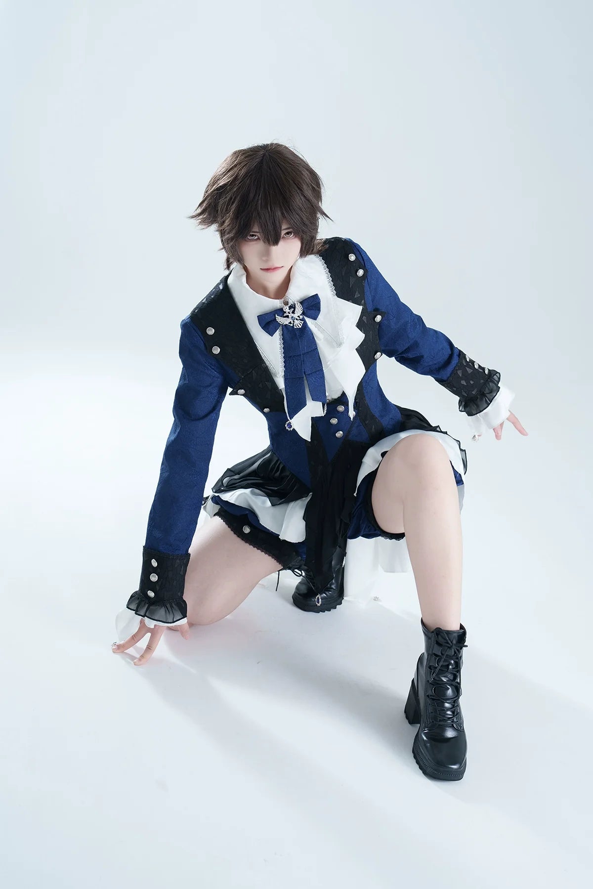 Xiongdoujiang - Chris' Son - Ouji Lolita Coat set, Irregular Hem Dress