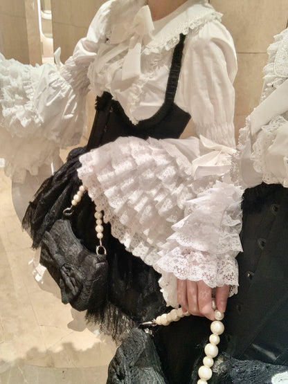 Mengfuzi - Cannelﾃｩs - Elegant Lolita Cotton Blouse, Hime Sleeve