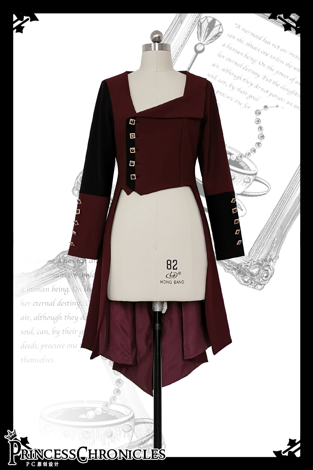 Princess Chronicles - Red and Black - Retro Ouji Lolita Handsome Black Pants