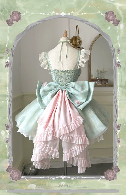Platycodon House - Floral Magician - Sweet Lolita Dress Floral Print Short Length JSK