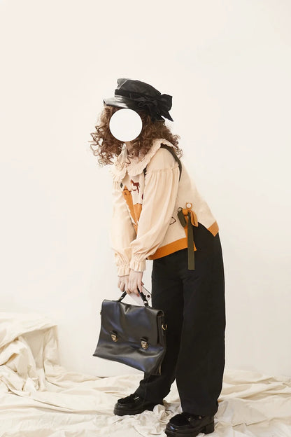 Miss Point - Chubby Fox in the Forest - Kawaii Lolita Vest Customized Lolita Sweater