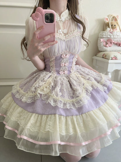 Sugar Girl - Hua Ji Fu Lei - Chinese Style Lolita JSK Dress Ballet Style Innerwear Set