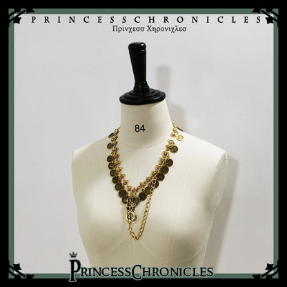Princess Chronicles - Black Cat - Vintage Ouji Lolita Necklace