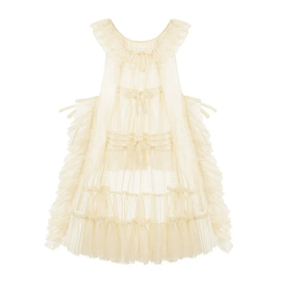 With PUJI - Letters and Poetry - Classic Lolita Tulle Over-Skirt for Summer