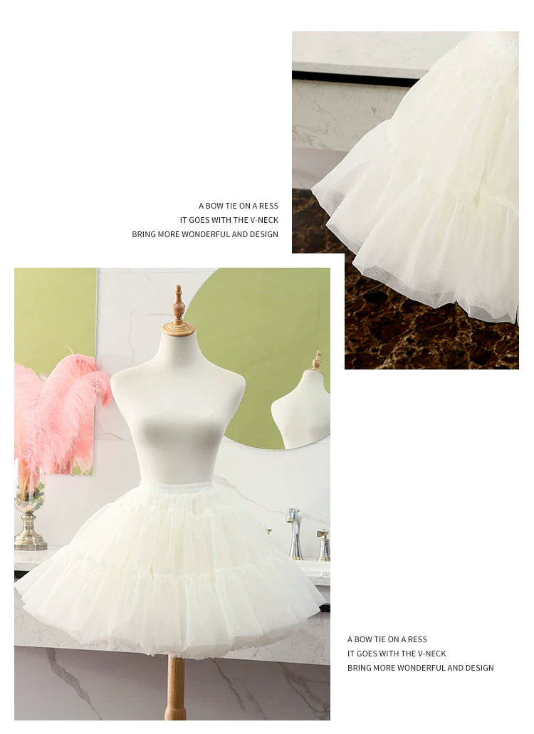 Manyiluo - Daily Lolita Yarn Pannier Hoopless Petticoat