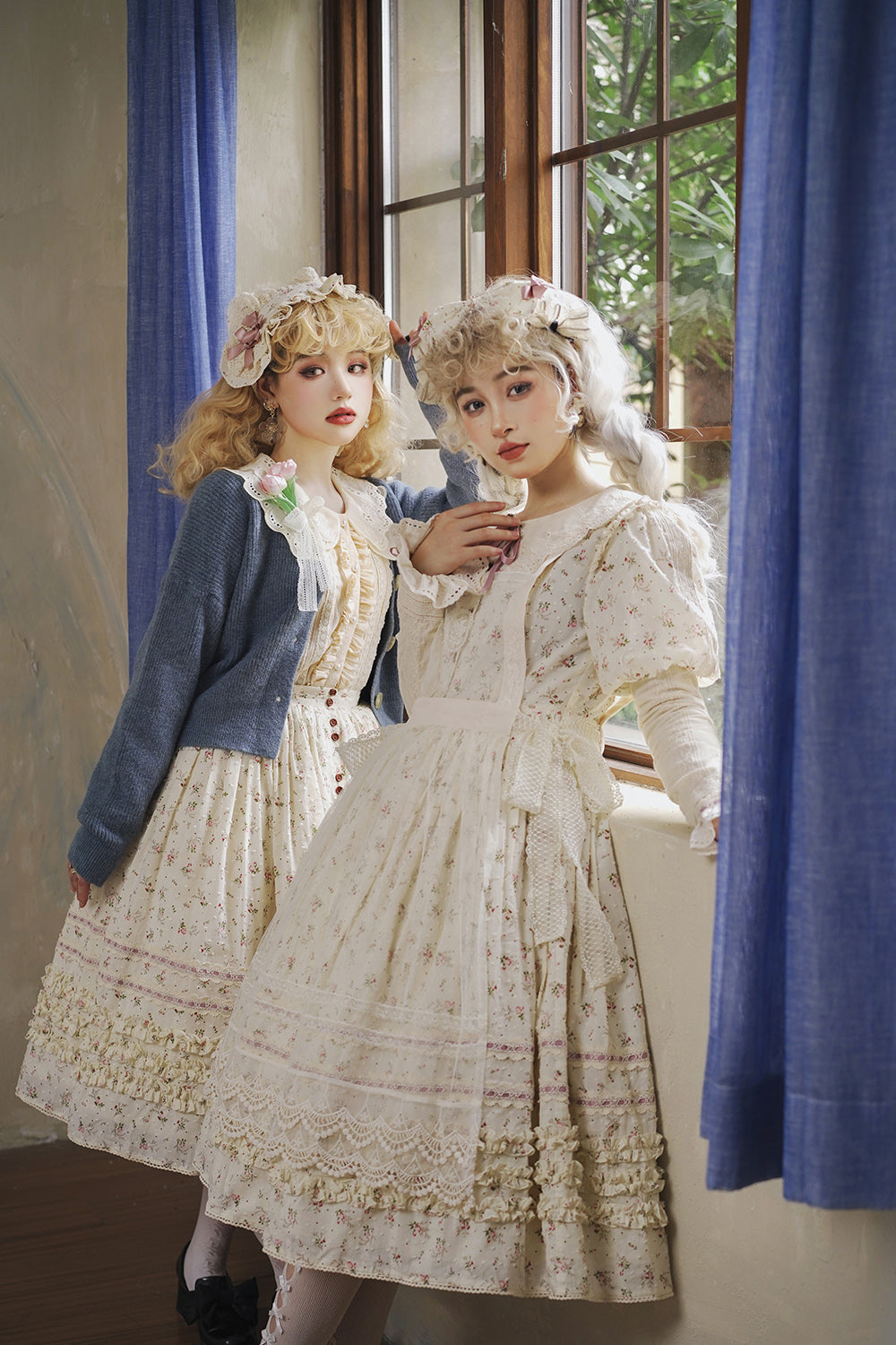 Miss Point - Flower and Alice - Idyllic Retro Floral Country Lolita SK