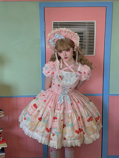 Dark Star Island - Honey Bunny Cake - Sweet Lolita JSK/OP/Strap SK/Shirt