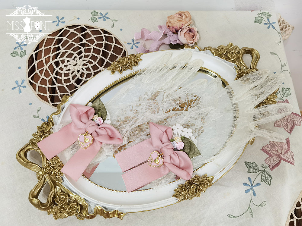 Miss Point - Lilyka Garden - Classic Lolita Headdress and Necklace Brooch Bow Trailing