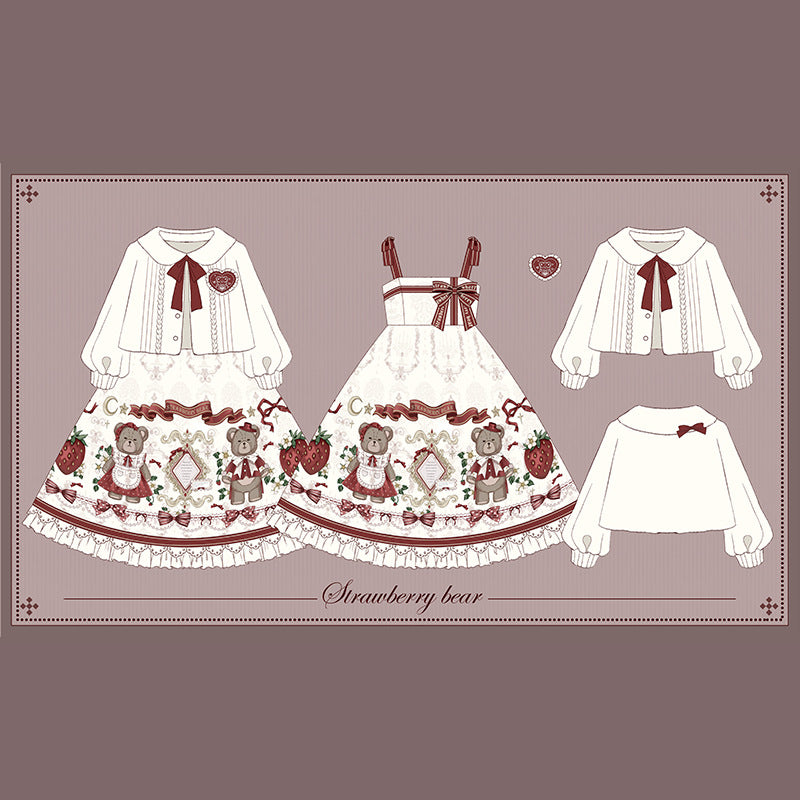 Designer's Gift - Christmas New Year Winter Lolita JSK Coat Set