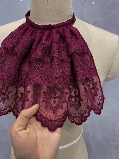 Summer Story - Elegant Lolita Bib Lace Lolita Accessory