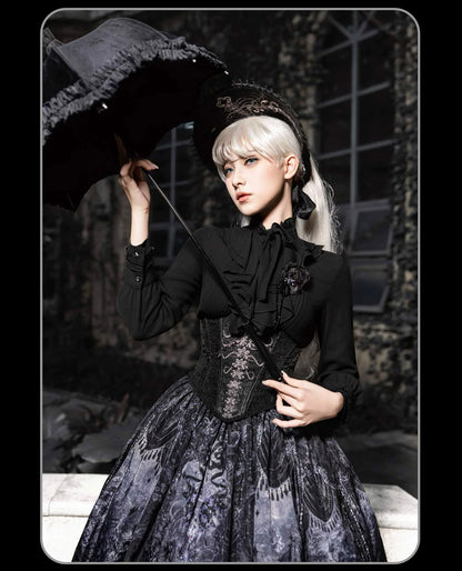 Susin Lolita - Bone-Eroded Butterfly - Gothic Lolita JSK & SK Set