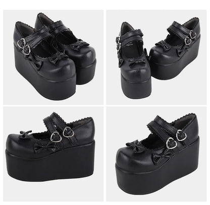 Angelic Imprint - Angelic Imprint - Punk Lolita Shoes High Platform Shoes with Bow