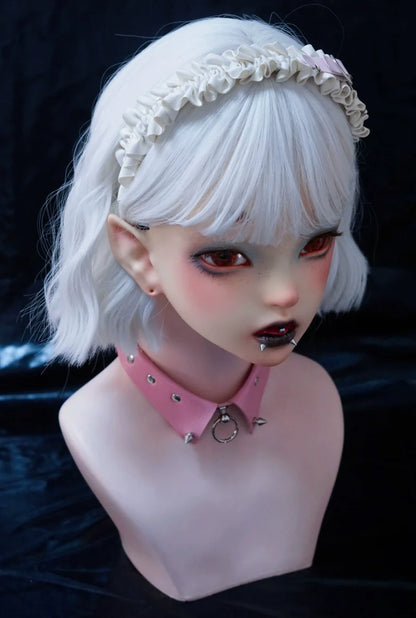 Strange Sugar - Sweet Lolita KC White Pink Ruffled Hairband Accessories