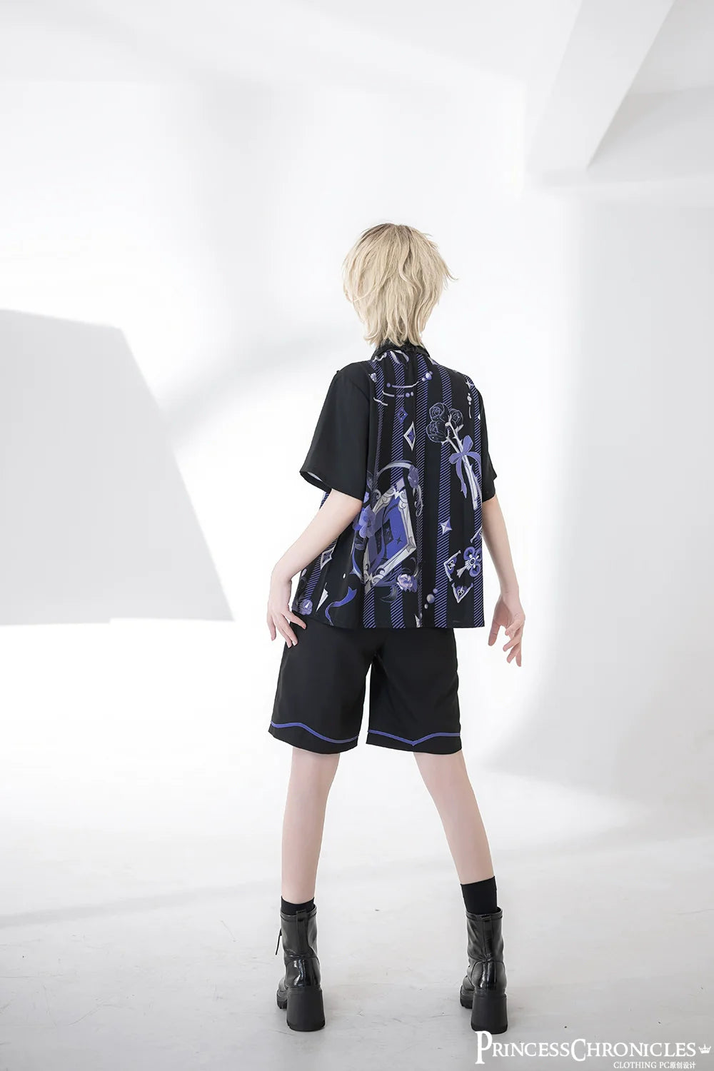 Princess Chronicles - Summer Ouji Lolita Print Loose Shirt Outfit