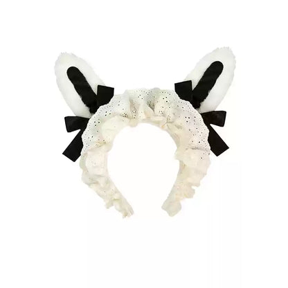 With PUJI - Rabbit&Alice - Sweet Twin Lolita OP Dress Doll Apron Dress Set