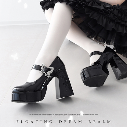 Dreamland - The cycle of all things - Lolita High Platform Shoes with Elegant Butterfly Buckle