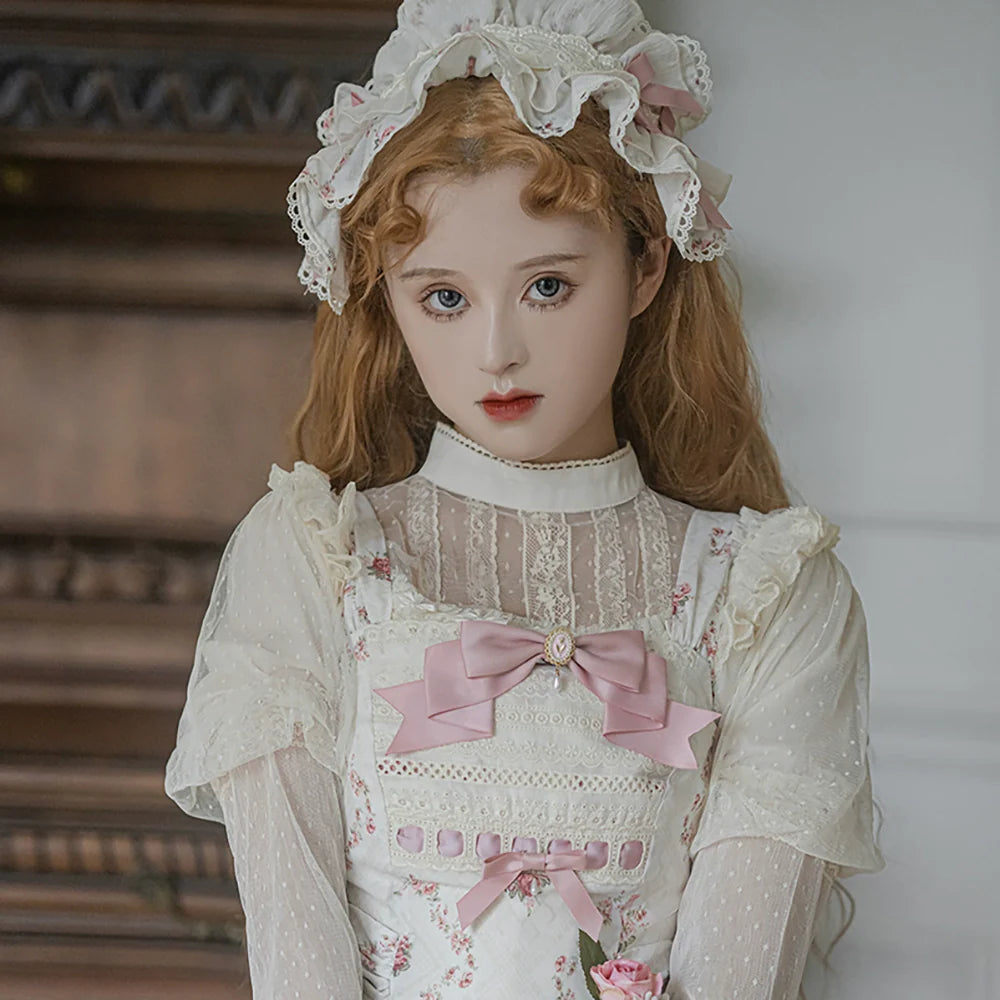 Miss Point - Kaleidoscope - Classical Lolita Shirt Dot Gauze Detachable Puff Sleeve Blouse Customized