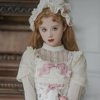 Miss Point - Kaleidoscope - Classical Lolita Shirt Dot Gauze Detachable Puff Sleeve Blouse Customized