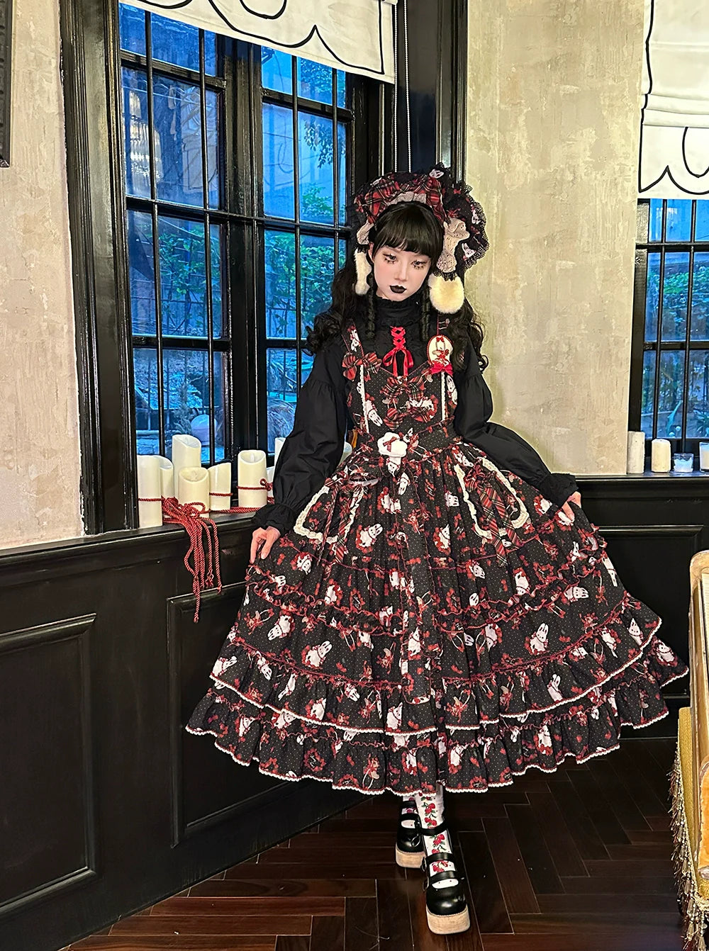 Miss Point - Forest Berry Bunny - Sweet Lolita JSK Elegant Bunny Print Dress