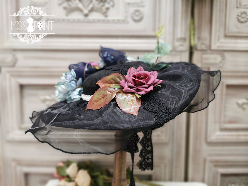 Miss Point - Woody Rose - Elegant Flower Lolita Hat