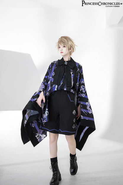 Princess Chronicles - Summer Ouji Lolita Print Loose Shirt Outfit