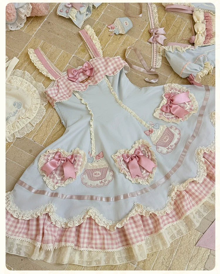 Mademoiselle Pearl - Cup Cake - Sweet Lolita OP Dress Kawaii Lolita JSK SK