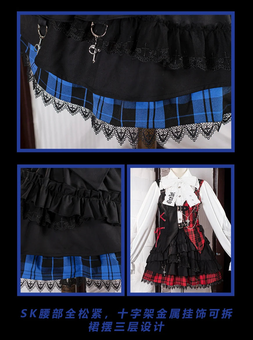 OCELOT - Kalila - Punk Lolita Dress Set Plaid Shorts Set