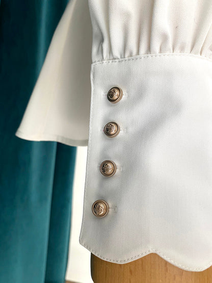 Little Dipper - Elegant Lolita Mutton Sleeve Stand Collar Blouse