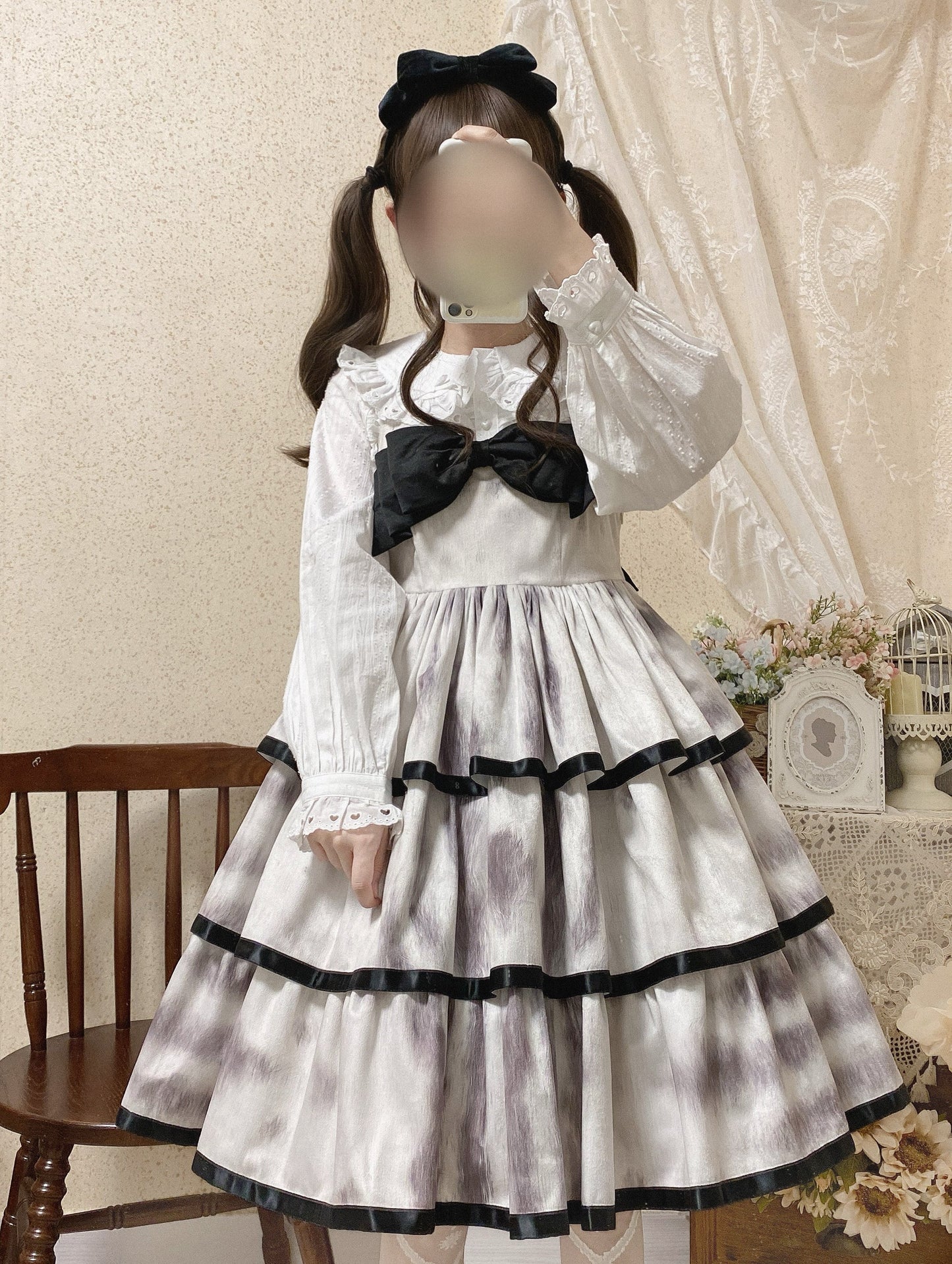 MIST - Sweet Lolita Blouse Doll Collar Multicolor