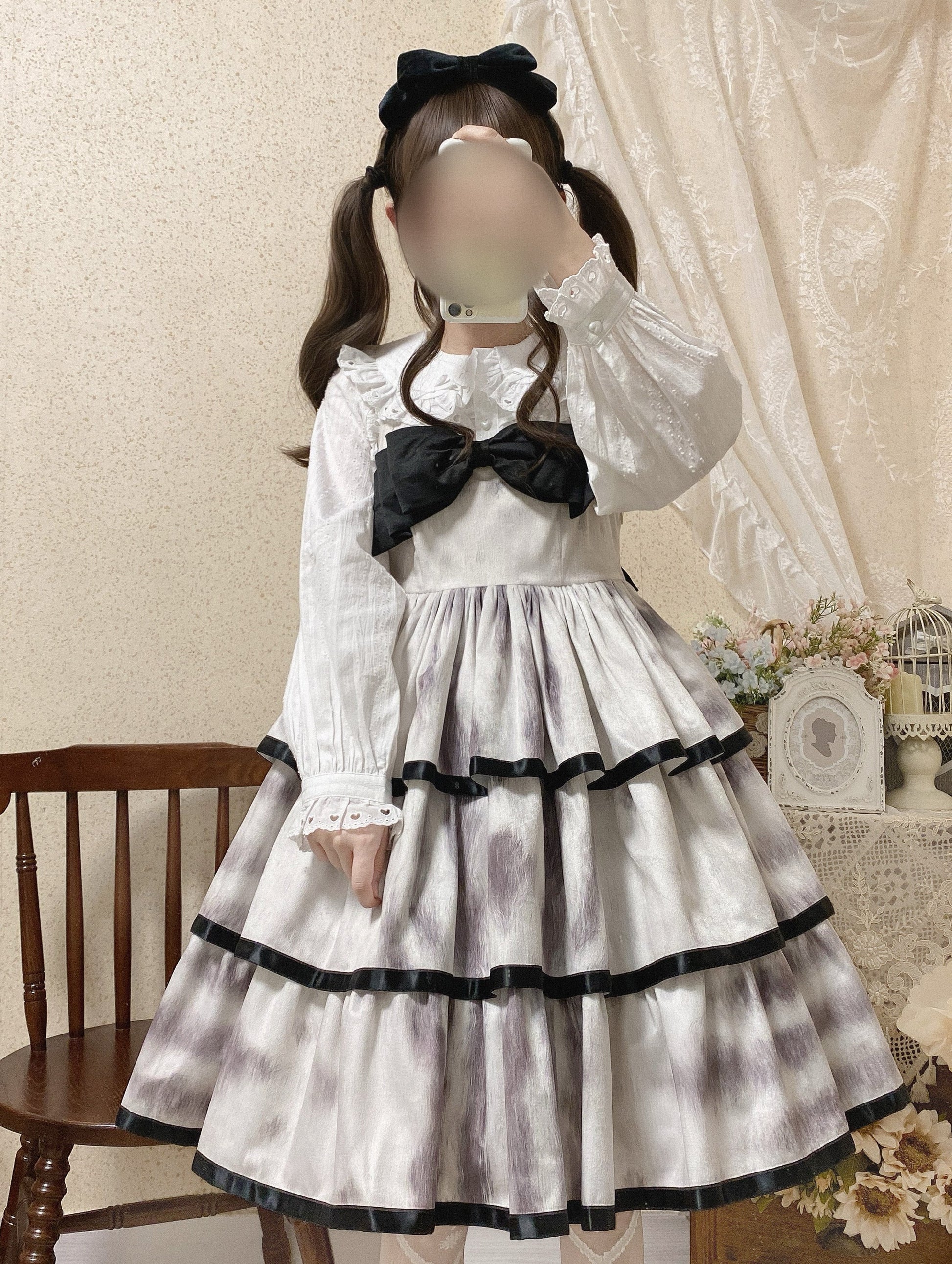 MIST - Sweet Lolita Blouse Doll Collar Multicolor