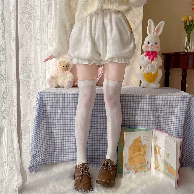 Sugar Girl - Kawaii Winter Lolita Warm Velvet Petticoat with Corgi Tail