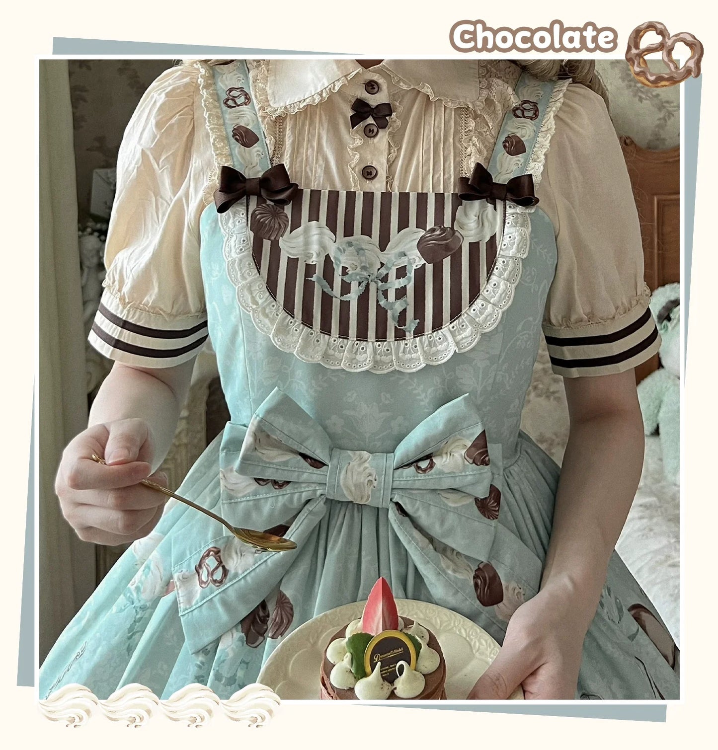 Sweet Dream Sheep - Sweet Dessert - Green Lolita Jumper Dress Lolita Headwear
