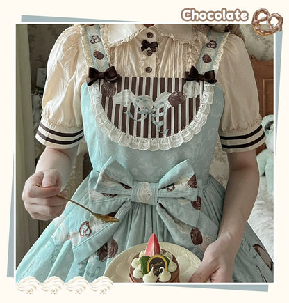 Sweet Dream Sheep - Sweet Dessert - Green Lolita Jumper Dress Lolita Headwear