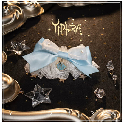 Yidhra - Lolita Ankle Socks Detachable Sock Cuffs With Bow/Pendant