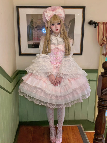 Sugar Girl - Love Overture - Sweet Lolita JSK, Tiered Ruffles Dress