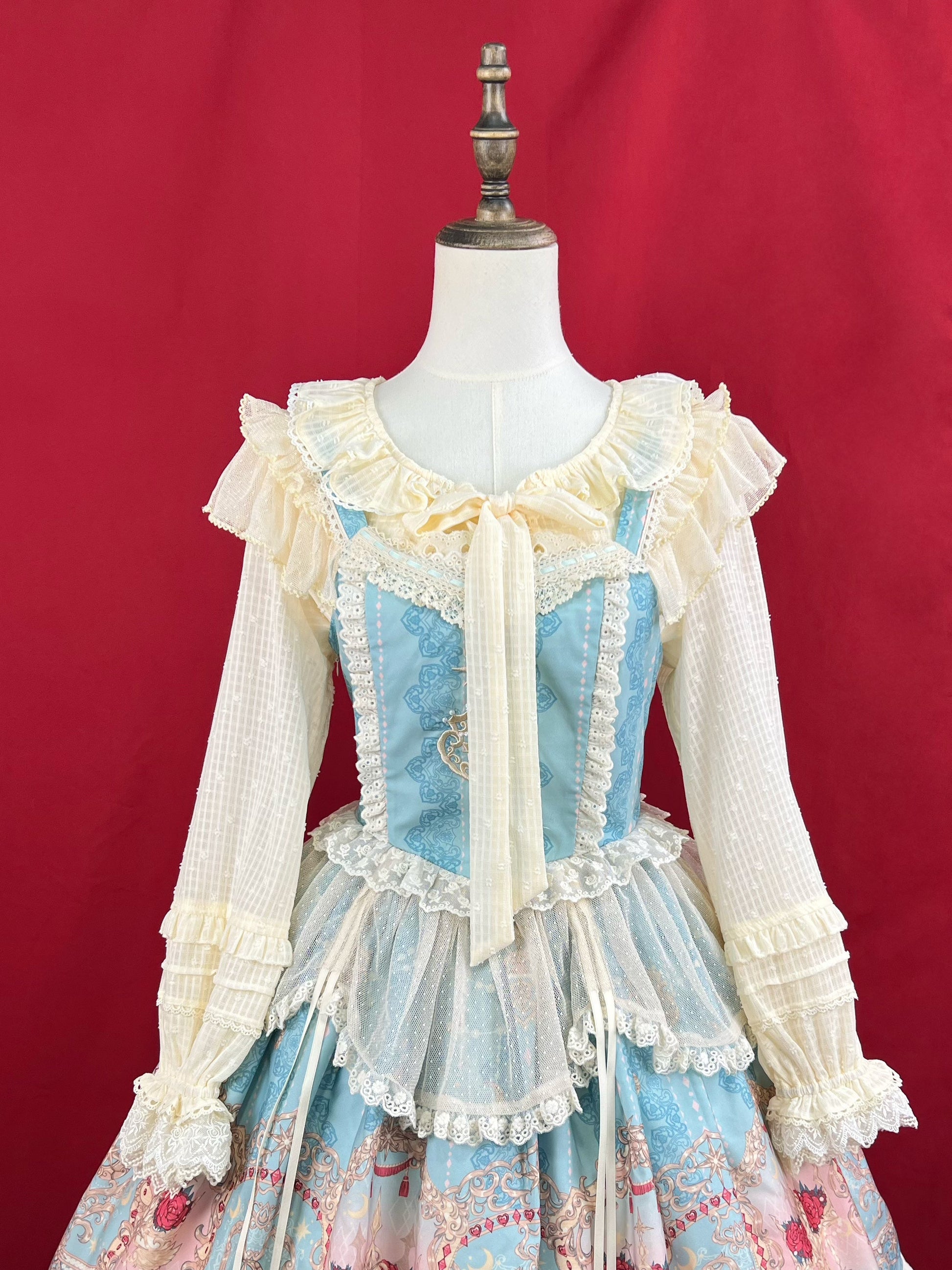 DMFS Lolita - Sweet Lolita Light Cardigan White Apricot Summer Cover-Up