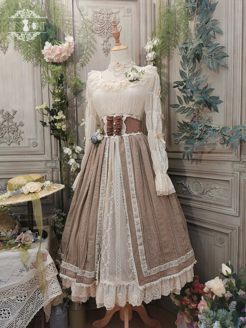 Miss Point - The Sally Gardens - Fish Bone High Waist Lolita Skirt