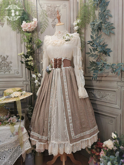 Miss Point - The Sally Gardens - Fish Bone High Waist Lolita Skirt