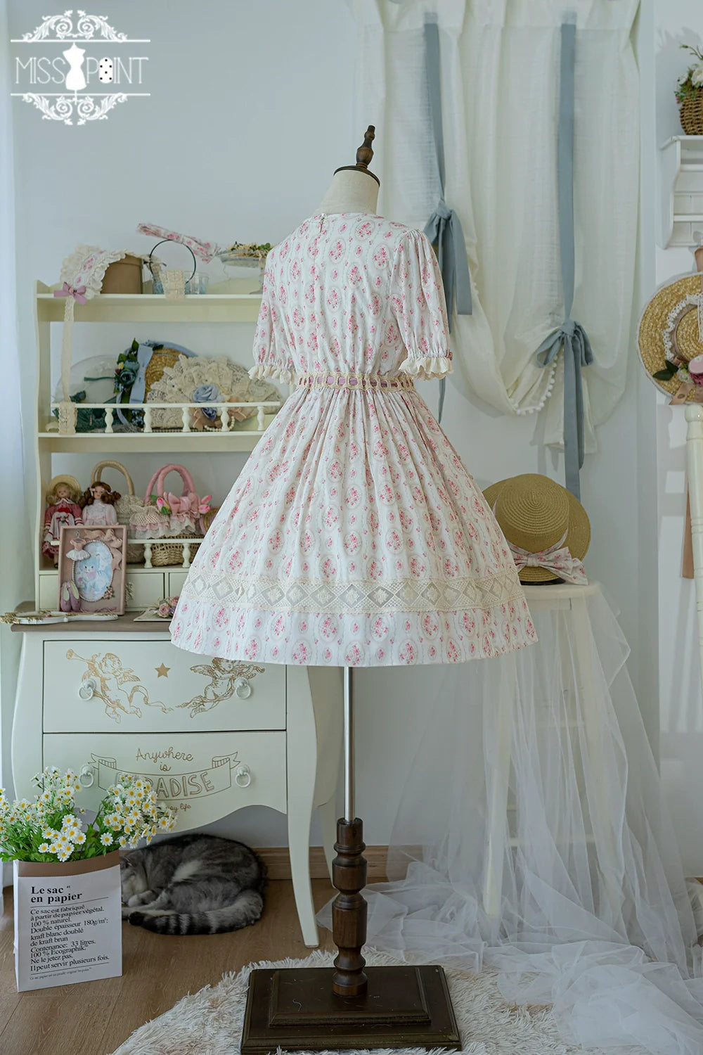 Miss Point - Customized Elegant Lolita OP Dress Cute Daily Girl Short Lolita Dress